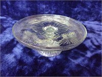 Footed Glass Cake Plate