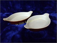 Two Rayware Ironstone Bakers