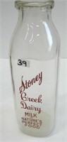 Stoney Creek Milk Bottle (  8 inches high )