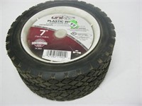 2-- New 7 inch Plastic Replacement Wheels