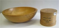 Barbocraft Wooden Bowl & Miniature Cheese  Box