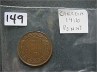 1916 Canadian One Cent Coin