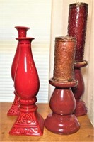 Glazed Ceramic Candle Sticks