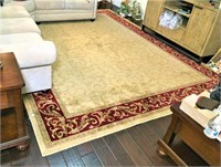 Jewel Room Rug in Ivory & Maroon