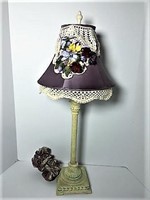 Metal Candlestick Lamp with Shade
