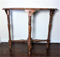 Antique Carved Wood Side Table