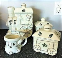 Ceramic Christmas Train Cookie Jar