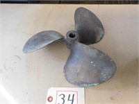 ANTIQUE BRASS BOAT PROPELLER