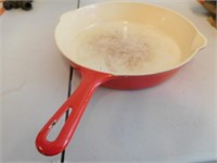 1940'S GRISWALD ENAMELED CAST IRON FRYING PAN