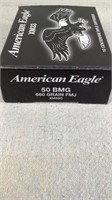 (10) American Eagle XM33 50 BMG 660 Grain FMJ