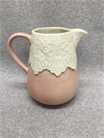 Vintage Ceramic Pink Satin Pitcher