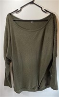 Women's off shoulder loose pull over top - Size XL
