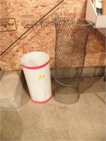 METAL GARBAGE CAN, WIRE TRAP