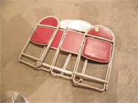 4 METAL RED SEAT CHARIS