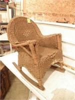 SMALL WICKER ROCKING CHAIR