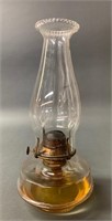 Late 1800's Banner Oil Lamp with Burner and Chimne