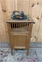 Antique Oak Floor Model Gramophone