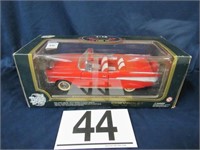 1957 CHEVY BEL AIR, RED AND WHITE ROAD TOUGH 1:18X