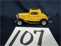 1932 FORD 3 WINDOW COUPE YELLOW KINSMART, 1:32 SCE