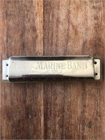 Marine Band Harmonica made by M Hohner  w/case