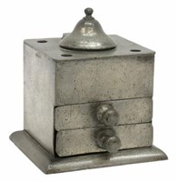 PEWTER INKWELL MAIL COACH OFFICE YORK 1790