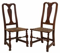 (2) NEW ENGLAND QUEEN ANNE SIDE CHAIRS, 18TH C.