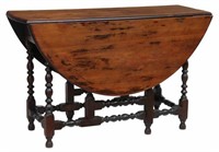 NEW HAMPSHIRE WILLIAM & MARY STYLE GATE LEG TABLE