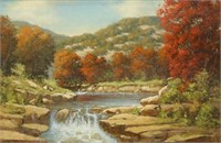 FINELY PAINTED HILL COUNTRY LANDSCAPE ILLG. SIGNED