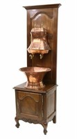 FRENCH PROVINCIAL COPPER LAVABO FOUNTAIN ON STAND