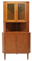 DANISH MID-CENTURY MODERN TEAK CORNER CABINET