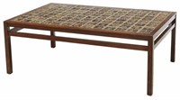 DANISH MID-CENTURY TILE-TOP ROSEWOOD COFFEE TABLE