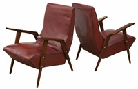 (2) ITALIAN MID-CENTURY MODERN LOUNGE CHAIRS