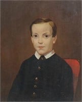AMERICAN SCHOOL PORTRAIT OF A YOUNG BOY