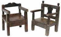 (2) HONDOURAN HAND-CONSTRUCTED CHILD'S CHAIRS
