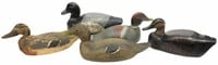 (5) VINTAGE DUCK DECOYS, HAND CARVED & PAINTED