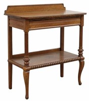 AMERICAN CARVED OAK TWO-TIER SERVER, C.1900