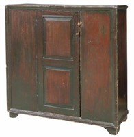 HUDSON RIVER VALLEY PRIMITIVE PAINTED CUPBOARD