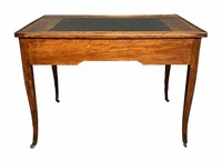 FRENCH EARLY 19THC. LIBRARY TABLE W/ LEATHER