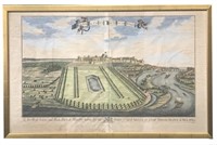 HAND COLORED ENGRAVING OF WINDSOR PALACE