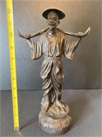 Antique Metal or Bronze Asian Statue