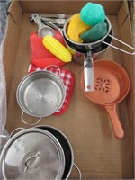 assorted TOY kitchen items