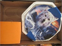 1 wilderness spirit plate and beaver figurine