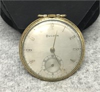 Vintage Bulova Gold Plated Pocket Watch