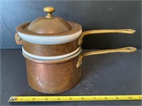 Copper Double Boiler Pot Pan