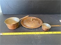 Copper Measuring Cups & Lid