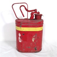 Vintage Eagle MFG, Red Metal Spring Top Gas Can