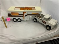 Tonka Truck with 5th Wheel Camper 29” long