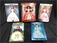 (5) BARBIE DOLL COLLECTIBLES IN BOX