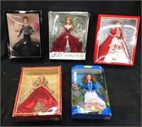 (5) BARBIE DOLL COLLECTIBLES IN BOX