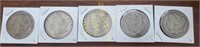 (5) Morgan Silver Dollars - Assorted Dates